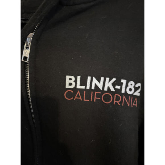 Blink-182 California Black Zip-Up Tour Hoodie Small - Picture 3 of 5
